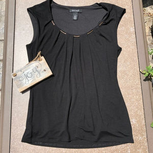 White House Black Market Sleeveless Top Gold Wire